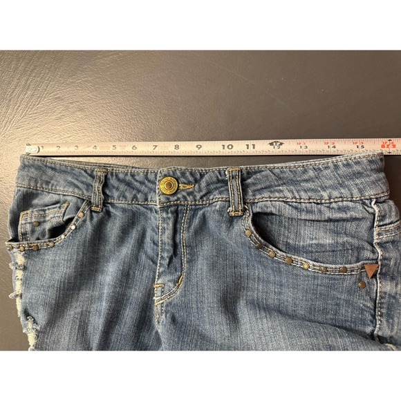 Rewind Women's Distressed Low Rise Straight Leg Denim Jeans sz 11 - Picture 11 of 11